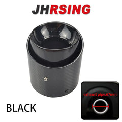 1 Piece Blue/Black/Silver Carbon Fiber Muffler Pipe Fit for Mini Cooper S Exhaust Tip 18-19years F56F55 Low Version Inlet：67mm