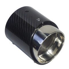 1 Piece Blue/Black/Silver Carbon Fiber Muffler Pipe Fit for Mini Cooper S Exhaust Tip 18-19years F56F55 Low Version Inlet：67mm