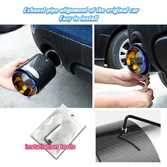 1 Piece Blue Burnt and Carbon Fiber Muffler Pipe Fit for Mini Cooper Exhaust Tip R55 R56 R57 R58 R59 R60 R61 F54 F55 F56F57F60