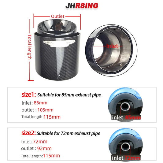 1 Piece Blue Burnt and Carbon Fiber Muffler Pipe Fit for Mini Cooper Exhaust Tip R55 R56 R57 R58 R59 R60 R61 F54 F55 F56F57F60