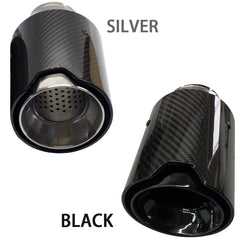 1 Piece Carbon Fiber Exhaust Tip 304 Stainless Steel Muffler For BMW M2 M3 M4 M135i M235i M140i M240i M335i M340i SILVER / BLACK