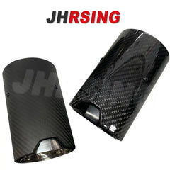 1 Piece Carbon Fiber Exhaust Tip 304 Stainless Steel Muffler For BMW M2 M3 M4 M135i M235i M140i M240i M335i M340i SILVER / BLACK