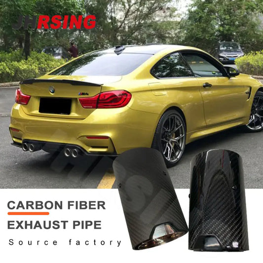 1 Piece Carbon Fiber Exhaust Tip 304 Stainless Steel Muffler For BMW M2 M3 M4 M135i M235i M140i M240i M335i M340i SILVER / BLACK