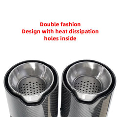1 Piece Carbon Fiber Exhaust Tip 304 Stainless Steel Muffler For BMW M2 M3 M4 M135i M235i M140i M240i M335i M340i SILVER / BLACK