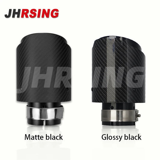 1 Piece Carbon Fiber Exhaust Tip Muffler Pipe Matte Glossy Black 51 60 63 MM Car Automobile Modification Decorate