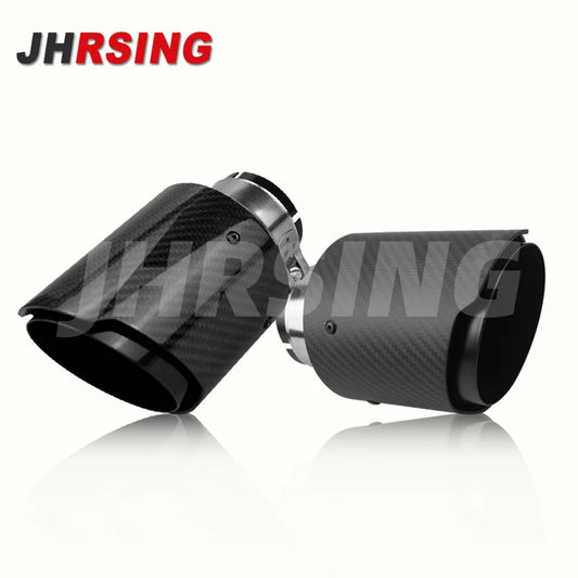 1 Piece Carbon Fiber Exhaust Tip Muffler Pipe Matte Glossy Black 51 60 63 MM Car Automobile Modification Decorate