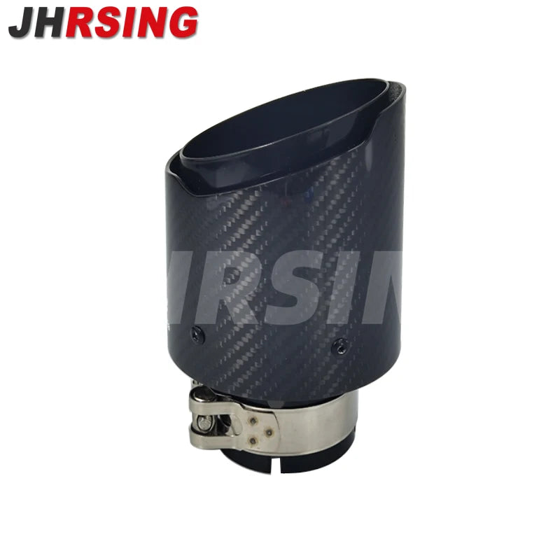 1 Piece Carbon Fiber Exhaust Tip Muffler Pipe Matte Glossy Black 51 60 63 MM Car Automobile Modification Decorate