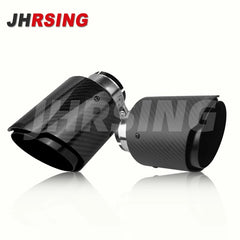 1 Piece Carbon Fiber Exhaust Tip Muffler Pipe Matte Glossy Black 51 60 63 MM Car Automobile Modification Decorate