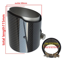 1 Piece Carbon Fiber Exhaust Tips Carbon Fiber for M Performance Exhaust Muffler Pipe for BWM F87 M2 F80 M3 F82 F83 M4