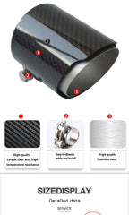 1 Piece Carbon Fiber Exhaust Tips Carbon Fiber for M Performance Exhaust Muffler Pipe for BWM F87 M2 F80 M3 F82 F83 M4