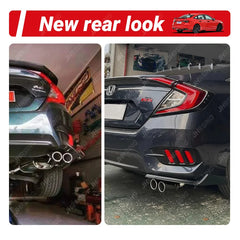 1 Piece Dual Exhaust Tip Carbon Fiber Muffler Pipe Y Shape Tailpipe Automotive Exhaust System