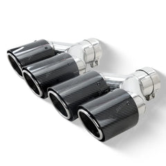 1 Piece Dual Exhaust Tip Carbon Fiber Muffler Pipe Y Shape Tailpipe Automotive Exhaust System