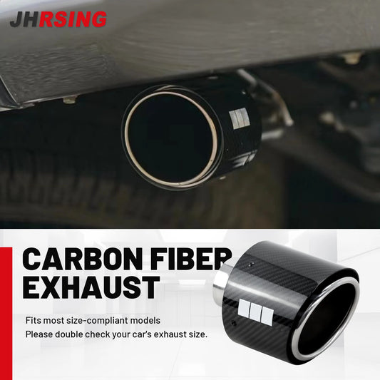 1 Piece Exhaust Tip 127mm Carbon Fiber Universal Modification Muffler Pipe Tailpipe Automotive Exhaust System