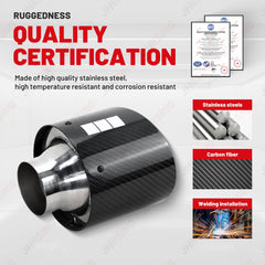 1 Piece Exhaust Tip 127mm Carbon Fiber Universal Modification Muffler Pipe Tailpipe Automotive Exhaust System