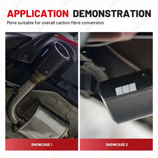 1 Piece Exhaust Tip 127mm Carbon Fiber Universal Modification Muffler Pipe Tailpipe Automotive Exhaust System