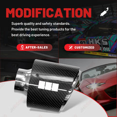 1 Piece Exhaust Tip 127mm Carbon Fiber Universal Modification Muffler Pipe Tailpipe Automotive Exhaust System