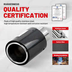 1 Piece Exhaust Tip Carbon Fiber Muffler Pipe Universal Automotive Exhaust System  Modification Tailpipe