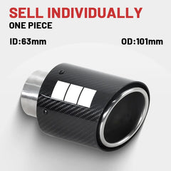 1 Piece Exhaust Tip Carbon Fiber Muffler Pipe Universal Automotive Exhaust System  Modification Tailpipe