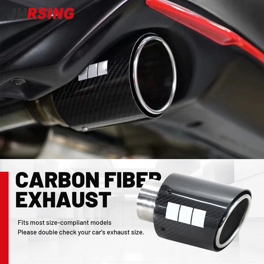 1 Piece Exhaust Tip Carbon Fiber Muffler Pipe Universal Automotive Exhaust System  Modification Tailpipe