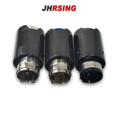 1 Piece Exhaust Tip Tail Throat Carbon Fiber for Tuning Car Universal Muffler Systems Decorate Pipe Black/Silver/Burnt Blue