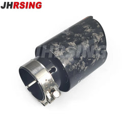1 Piece Forged Carbon Fiber Modified Car Exhaust Pipe For Muffler Decoration New Style Golden Silver Black Tips Without LOGO