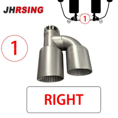 1 Piece Matte Stainless Steel Dual Exhaust Tip Universal Exhaust System Muffler Tip Y Shape Nozzle For Golf R MK7 GTI Exhaust
