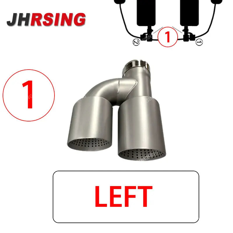 1 Piece Matte Stainless Steel Dual Exhaust Tip Universal Exhaust System Muffler Tip Y Shape Nozzle For Golf R MK7 GTI Exhaust