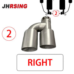 1 Piece Matte Stainless Steel Dual Exhaust Tip Universal Exhaust System Muffler Tip Y Shape Nozzle For Golf R MK7 GTI Exhaust