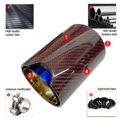 1 Piece red Carbon Fiber Exhaust Tip 304 Stainless Steel Muffler For BMW M2 M3 M4 M135i M235i M140i M240i M335i M340i blue
