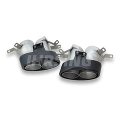 1 Set Exhaust Tips For Audi RS4 RS5 RS6 RS7 Car Accesories Carbon Fiber Tailpipe Muffler Pipe