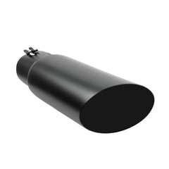 1 pcs 2.75 Inch Black Exhaust Tip,  Exhaust Tailpipe Tip for Truck, 2.75 x 3.5 x 12 Inch Bolt/Clamp on Design