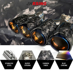 1 pcs Dual Muffler Tips Universal M performance Carbon Fiber Exhaust Tips End Pipes for BMW Series