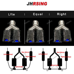 1 pcs Dual Muffler Tips Universal M performance Carbon Fiber Exhaust Tips End Pipes for BMW Series