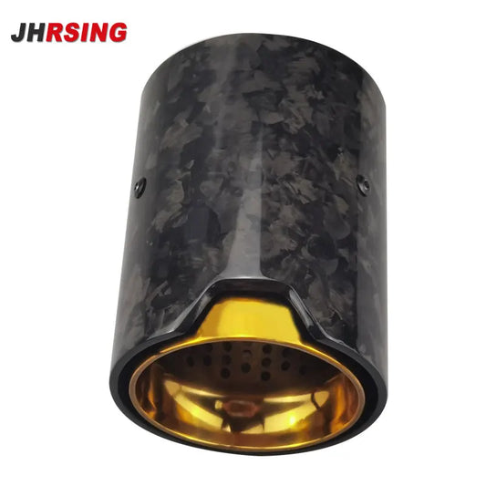 1 pcs JHRSING Performance style Carbon fiber Exhaust tip for auto car muffler exhaust modify fashion black tail pipe gold