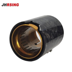 1 pcs JHRSING Performance style Carbon fiber Exhaust tip for auto car muffler exhaust modify fashion black tail pipe gold