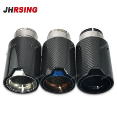 1 pcs automotive  MPerformance Stylle Carbon fiber No Logo Black Exhaust pipe for Universal car modify muffler tail tip