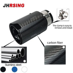 1 pcs automotive  MPerformance Stylle Carbon fiber No Logo Black Exhaust pipe for Universal car modify muffler tail tip