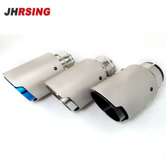 1 pcs blue plate stainless exhaust pipe for car accessories modify universal muffler  Universal Straight Silver pipe tail tip