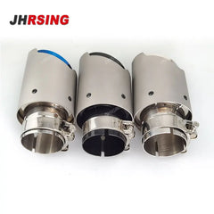 1 pcs blue plate stainless exhaust pipe for car accessories modify universal muffler  Universal Straight Silver pipe tail tip