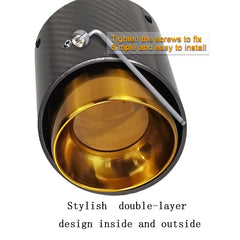 1 pcs gold chrom for mini CooperF54 F55 F56 F57 R60 R61 F60 R55 R56 R57 R58R59 JCW Carbon Fiber Exhaust Tip pipe Car accessories