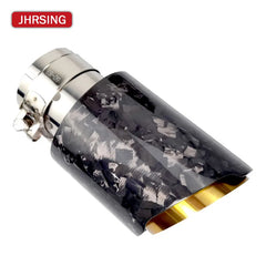 1 piece Forged carbon fiber modified car exhaust pipe for car muffler pipe decoration new style golden tips  no logo