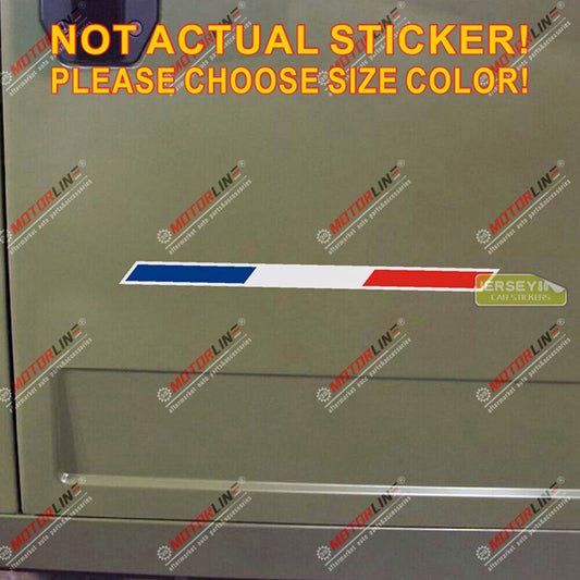 Pair France French Flag Stripes Decal Sticker Car Vinyl Reflective Glossy
