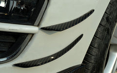 4×Real Carbon Fiber Car Front Bumper Fin Splitter Spoiler Canards Universal