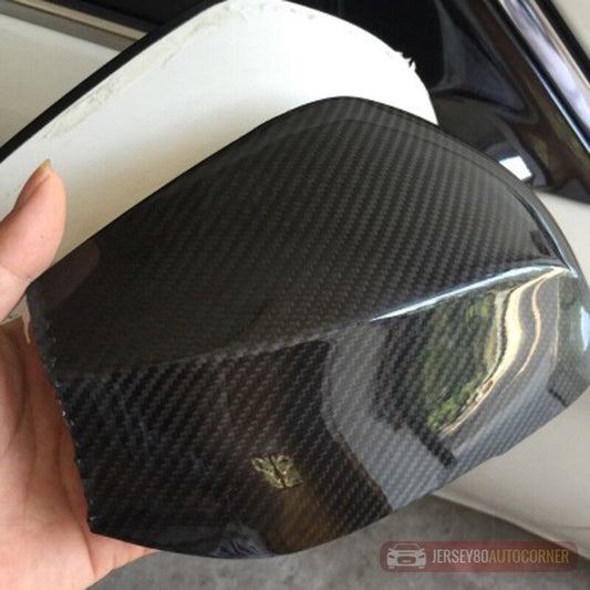 Real Carbon Fiber Mirror Cover Fit for Infiniti Q50 Q70 2014-2016  Tape on