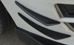 4×Real Carbon Fiber Car Front Bumper Fin Splitter Spoiler Canards Universal