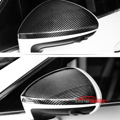 Real Carbon Fiber Mirror Covers Fit Porsche Panamera 2014-2016 LHD Add on Pair