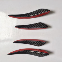 4×Real Carbon Fiber Car Front Bumper Fin Splitter Spoiler Canards Universal