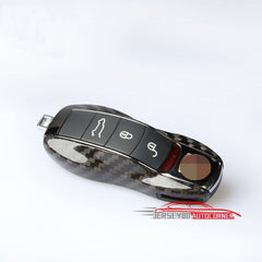 Real Carbon Fiber Remote Smart Key Shell Cover Case Holder Fit for For Porsche