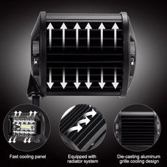 2PCS 4 LED WORK LIGHT BAR 12v 24v Auto Headlights Car Driving Lamp 60W 36W 18W 27W for off Road Truck Rampe 4x4 SUV ATV Tractor
