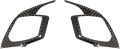 JSWAN 2pcs Carbon Fiber Steering Wheel Panel Trim Cover for KIA EV6 GT GTLINE (2021-2024) Dry Carbon Fiber Steering Wheel Button Frame Cover, Interior Accessories(Kit Style 1 (Bright Black))